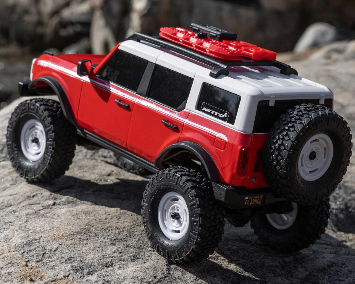 Camioneta Ford Bronco 4WD cepillada RTR, roja, 1/24 SCX24 2021